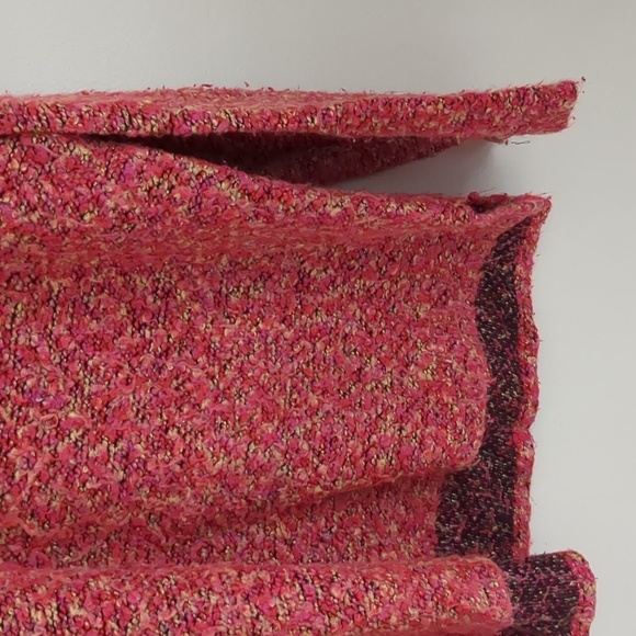 Large Michael Simon New York Multicolor Bright Colorful Sweater Orange Red - Picture 8 of 16